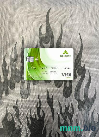 USA Regions bank visa karta elektronowa wygląd fotograficzny skan PSD + zdjęcie